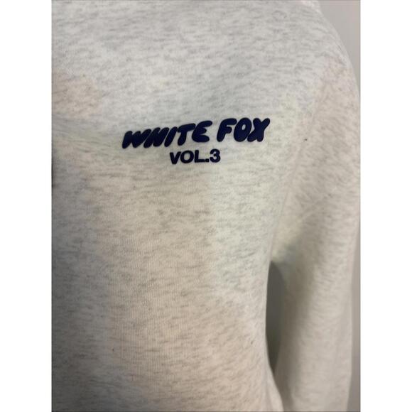 White Fox Hoodie Size XS/small Women's Brand new With Tags Heathered White - Picture 2 of 9